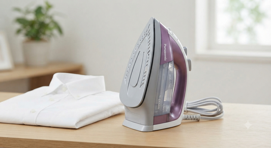 Panasonic Steam Iron NI-S430GTH | 2400W | Silver Titanium Soleplate | Powerful Steam | UAE