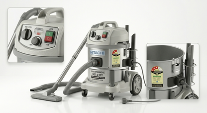 Hitachi CV975PWBKGAE Wet & Dry Vacuum Cleaner | 2100W Powerful Drum Vacuum Cleaner