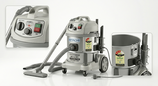 Hitachi CV975PWBKGAE Wet & Dry Vacuum Cleaner | 2100W Powerful Drum Vacuum Cleaner