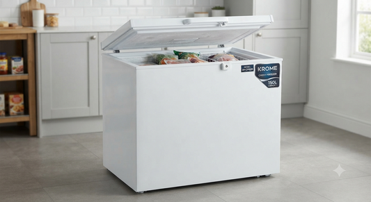 Krome 250L Chest Freezer KR-CF275R | Single Door | Fast Cooling | R600a Refrigerant | White | UAE