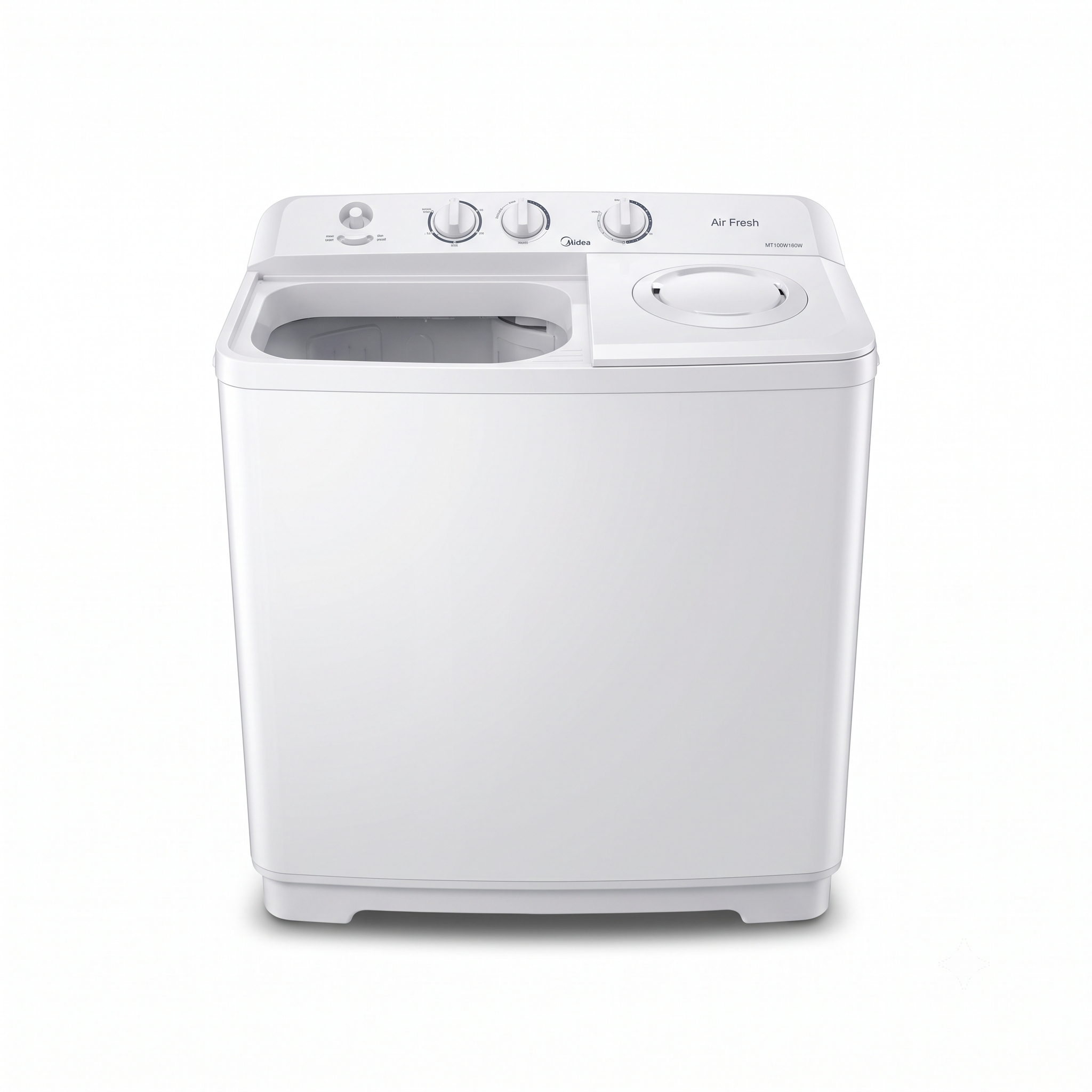 Midea 16kg Twin Tub Washing Machine MT100W160W | Semi-Automatic | Air Fresh | White | UAE