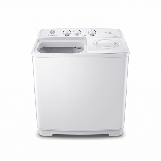 Midea 16kg Twin Tub Washing Machine MT100W160W | Semi-Automatic | Air Fresh | White | UAE