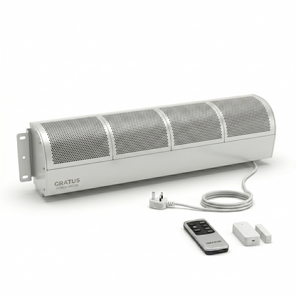 GRATUS Air Curtain 180CM GC18G5-2RC-DS | Commercial Remote Control Air Curtain with Door Sensor | 6FT Industrial Air Barrier