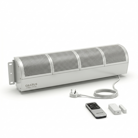 GRATUS Air Curtain 180CM GC18G5-2RC-DS | Commercial Remote Control Air Curtain with Door Sensor | 6FT Industrial Air Barrier