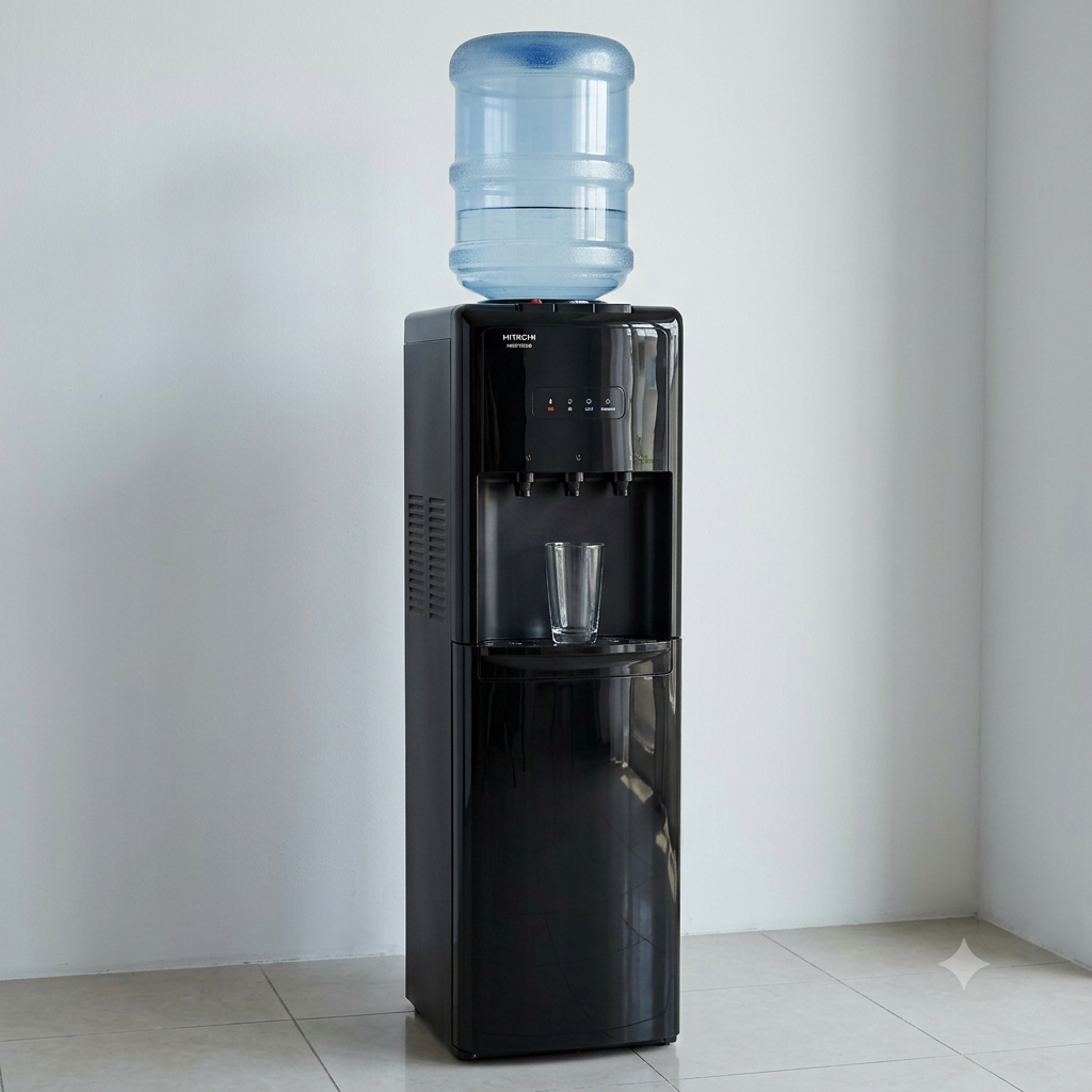 Hitachi HWD15000B Top Load Water Dispenser | Hot, Cold & Ambient Water | 15L Storage Cabinet