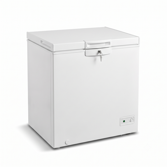 Nobel 150L Chest Freezer NF170NI | High-Efficiency Compressor | Lock & Key | White | UAE