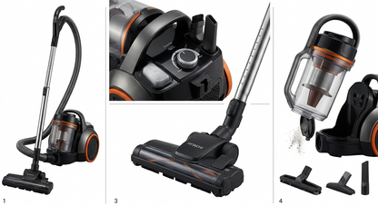 Hitachi CVW160024CBSWR 1600W Bagless Vacuum Cleaner | 5L Dust Capacity, Powerful Suction & Blower Function