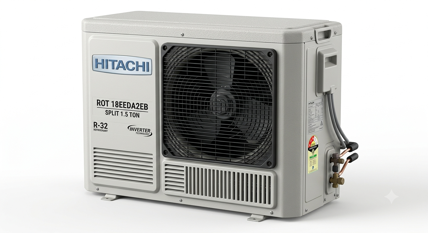 Hitachi 1.5 Ton Split AC ROT18EEDA2EB | Inverter Cooling, Energy Efficient Air Conditioner
