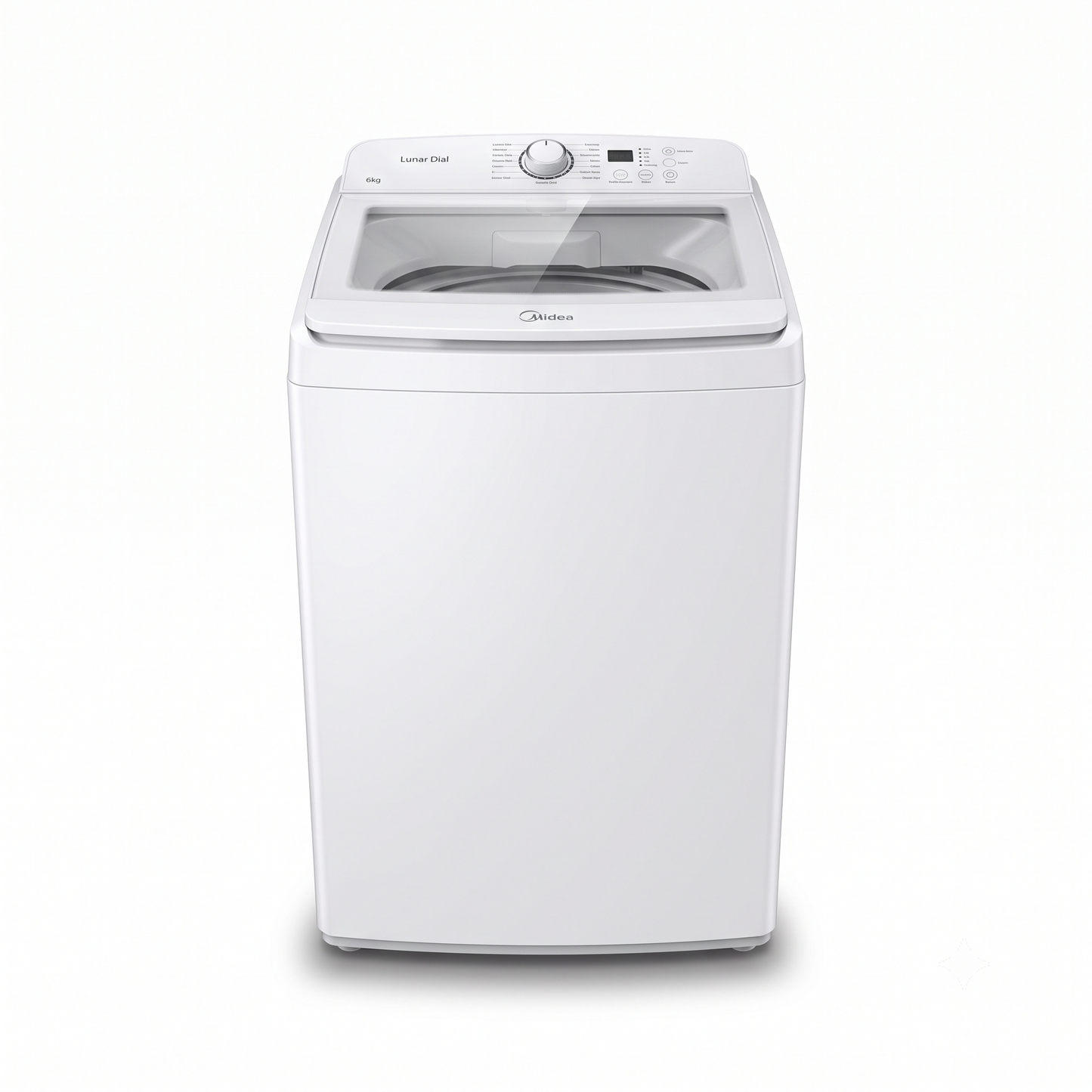 Midea 6kg Top Load Washing Machine MA200W60W-AE | Fully Automatic | Lunar Dial | Soft Close Lid | White | UAE