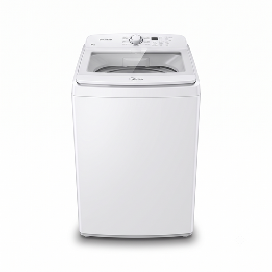 Midea 6kg Top Load Washing Machine MA200W60W-AE | Fully Automatic | Lunar Dial | Soft Close Lid | White | UAE