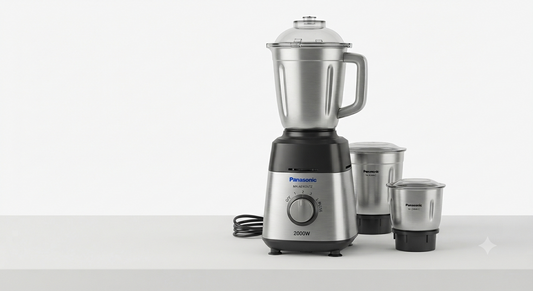 Panasonic 2000W Mixer Grinder MX-AE365KTZ | 3 Stainless Steel Jars | Flexi Jar | UAE