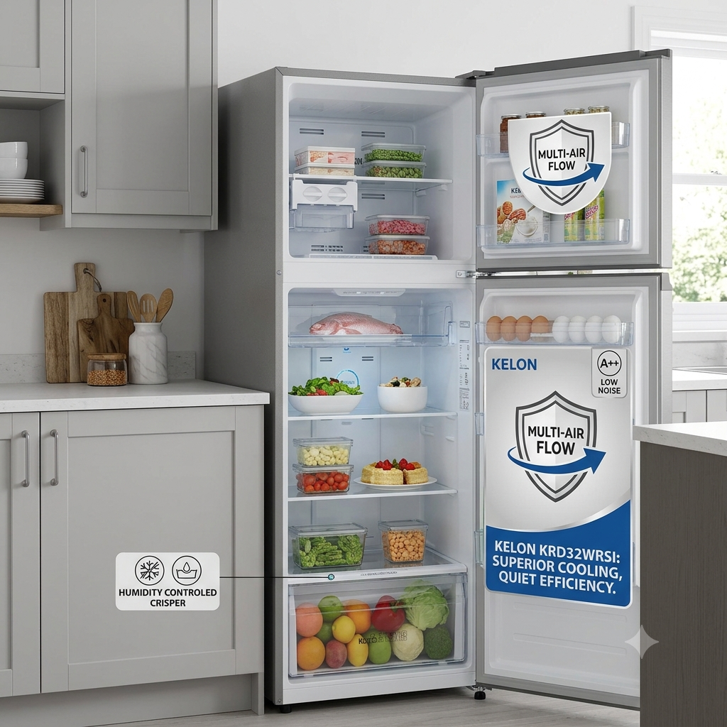 Kelon KRD32WRSI 320L Top Mount Refrigerator | No Frost, Multi Air Flow & LED Light