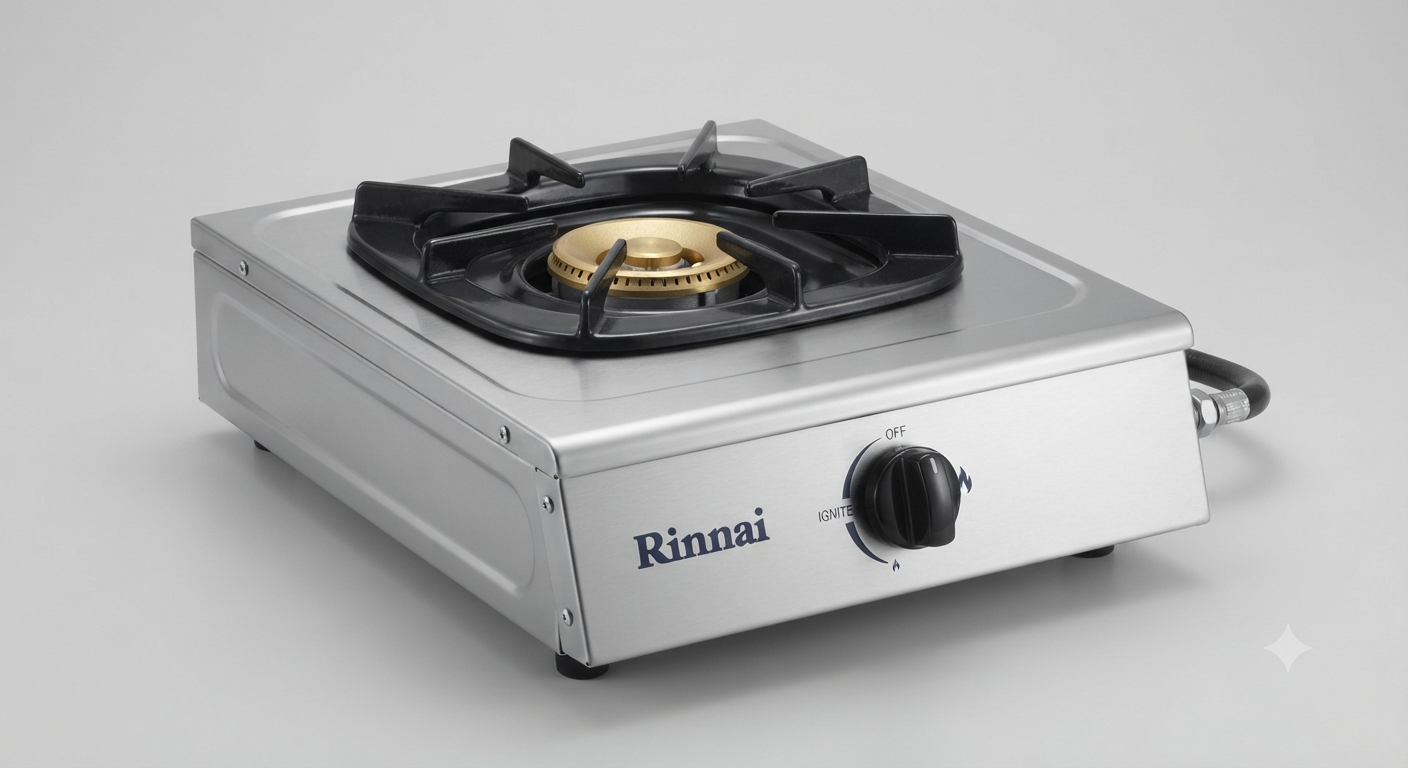 innai 1 Burner RTL35K | Brass Burner | Stainless Steel Top | Compact Tabletop Gas Stove | UAE