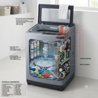 Hitachi SF120XA3CGXCOG 10KG Fully Automatic Top Load Washing Machine | Auto Self Clean & Dynamic Stream Wash