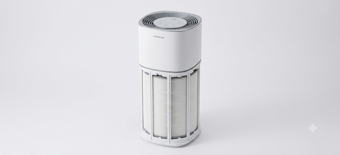 Hitachi Air Purifier EP-TZ50WG for 48m² Rooms | HEPA Filter & Powerful Air Cleaning
