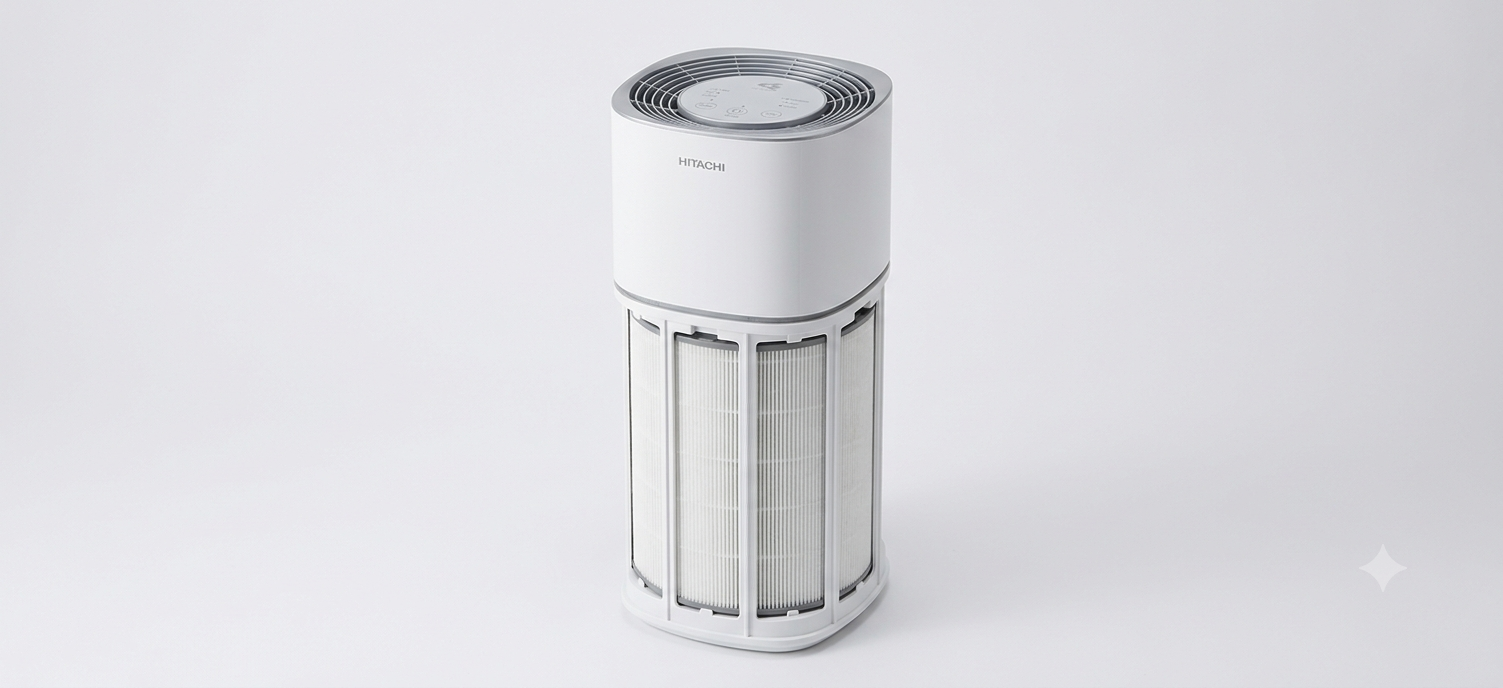 Hitachi Air Purifier EP-TZ50WG for 48m² Rooms | HEPA Filter & Powerful Air Cleaning