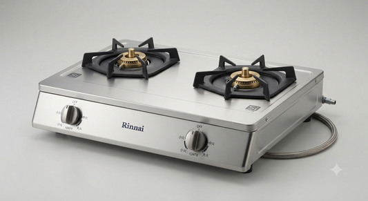 Rinnai Japan 2 Burner Gas Stove RET2KRS | Tabletop Cooker | Compact Design | UAE