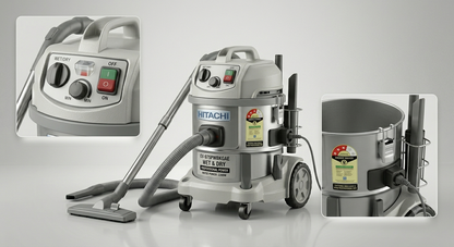 Hitachi CV975PWBKGAE Wet & Dry Vacuum Cleaner | 2100W Powerful Drum Vacuum Cleaner