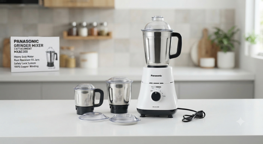 Panasonic Mixer Grinder MX-AC300 | 3 Stainless Steel Jars | 1000W Max Motor | UAE