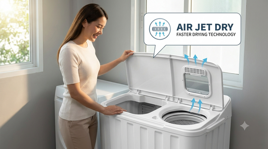 Hitachi LTT H0JWTMRG 10.5KG Twin Tub Washing Machine | Air Jet Dry, Zen Wave Impeller & Shower Rinse