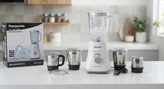 Panasonic Ice Crushing Blender MX-MG5321WTZ | 700W | 2L Glass Jug | 2 Dry Mills | UAE