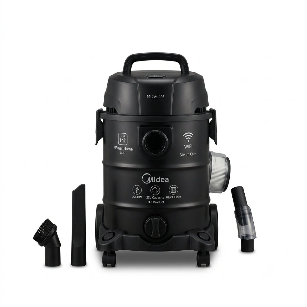 Midea 2200W Drum Vacuum Cleaner MDVC23 | 23L Capacity | HEPA Filter | Blow Function | UAE