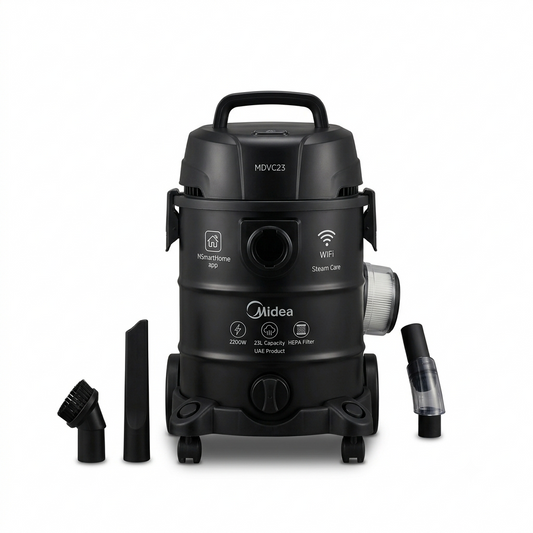 Midea 2200W Drum Vacuum Cleaner MDVC23 | 23L Capacity | HEPA Filter | Blow Function | UAE
