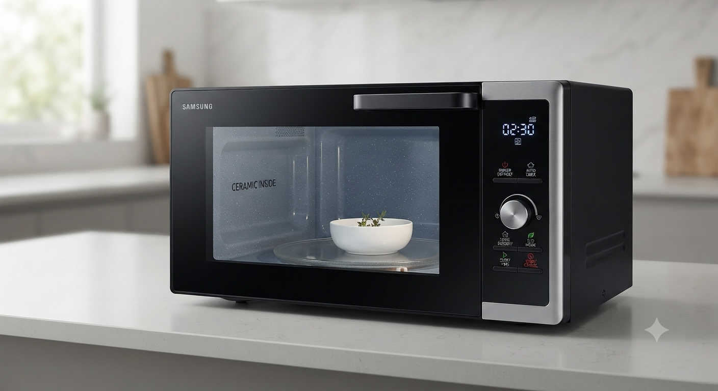 Samsung 32L Solo Microwave Oven MS32DG4504ATSG | 1000W | Ceramic Enamel | Power Defrost | UAE