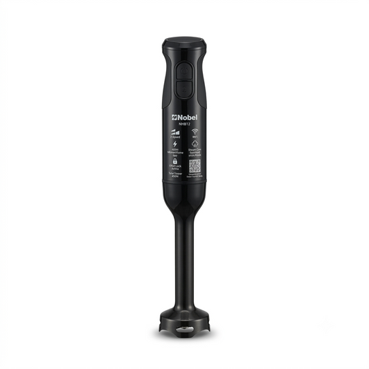 Nobel 400W Hand Blender NHB12 Black | 2-Speed | Stainless Steel Stick | Detachable Blending Rod | UAE