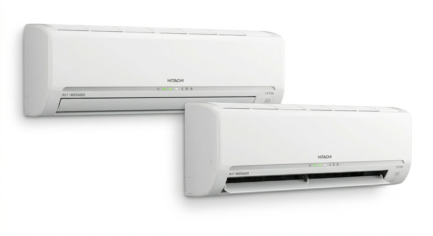 Hitachi 1.5 Ton Split AC ROT18EEDA2EB | Inverter Cooling, Energy Efficient Air Conditioner