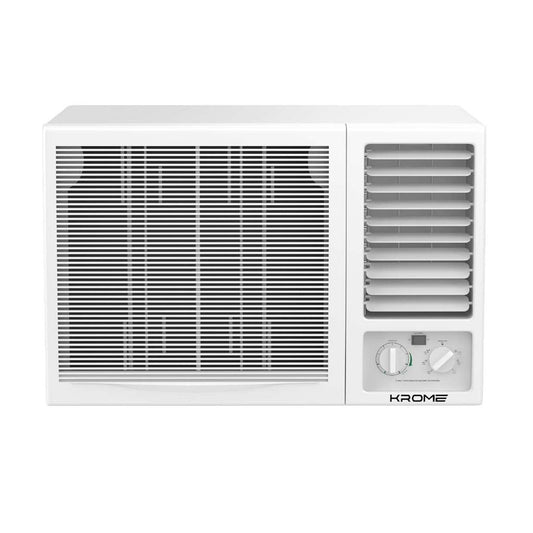 Krome KR-AWR18ST3 1.5 Ton Window Air Conditioner – 18,000 BTU Rotary Compressor | Cool Only | White