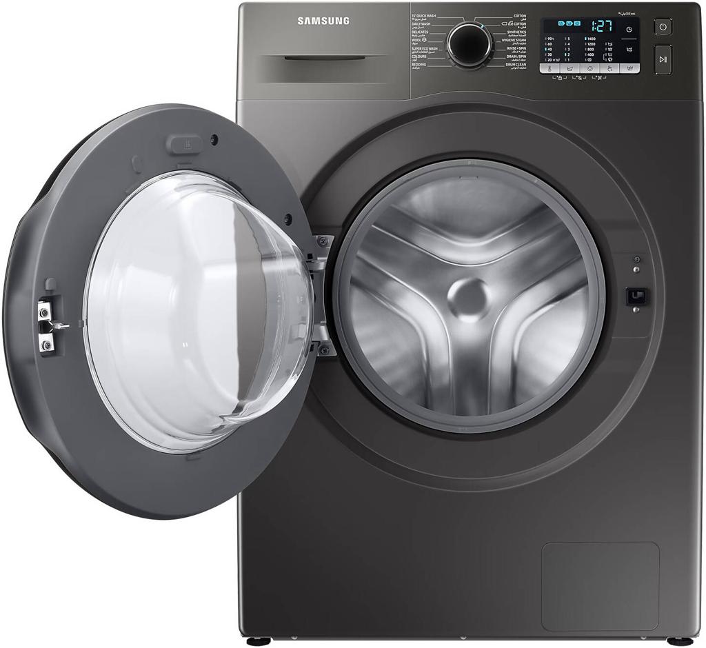 Samsung Front Load Washing Machine 8KG WW80TA046AX | Silver | EcoBubble™ | Hygiene Steam | 1400 RPM | Digital Inverter