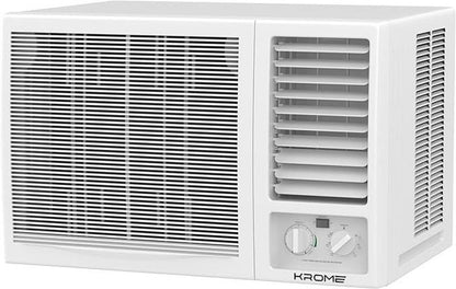 Krome KR-AWR24ST3 2 Ton Window Air Conditioner – 24,000 BTU Rotary Compressor | Cool Only | White