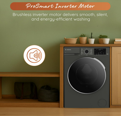ARISTON ARWF10143DMME 10KG Front Load Washing Machine – 1400 RPM, Steam Therapy, WiFi Connectivity, Manhattan Grey