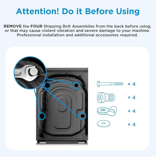 Midea 10kg Front Load Washing Machine MF200W100WBT-GCC | 1400 RPM | BLDC Inverter | WiFi | Steam Care | UAE
