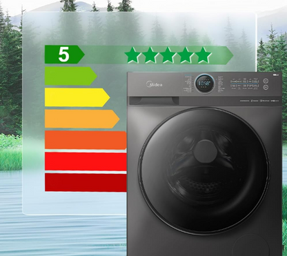 Midea 10kg Front Load Washing Machine MF200W100WBT-GCC | 1400 RPM | BLDC Inverter | WiFi | Steam Care | UAE