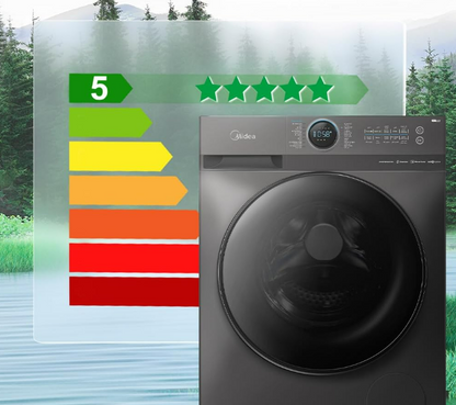 Midea 10kg Front Load Washing Machine MF200W100WBT-GCC | 1400 RPM | BLDC Inverter | WiFi | Steam Care | UAE
