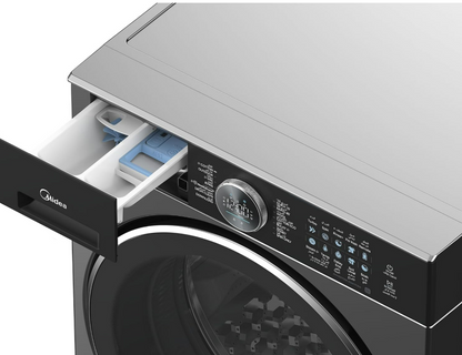 Midea 10kg Front Load Washing Machine MF210W100WB/T-GCC | 1400 RPM | Inverter Motor | Steam | Black | UAE