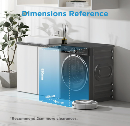 Midea 10kg Front Load Washing Machine MF210W100WB/T-GCC | 1400 RPM | Inverter Motor | Steam | Black | UAE