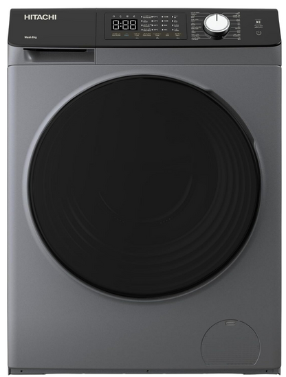 Hitachi BD-802HVOS 8KG Front Load Washing Machine | Inverter Motor, Steam Hygiene & 1400 RPM