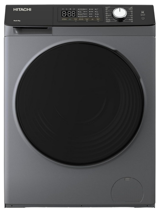 Hitachi BD-802HVOS 8KG Front Load Washing Machine | Inverter Motor, Steam Hygiene & 1400 RPM