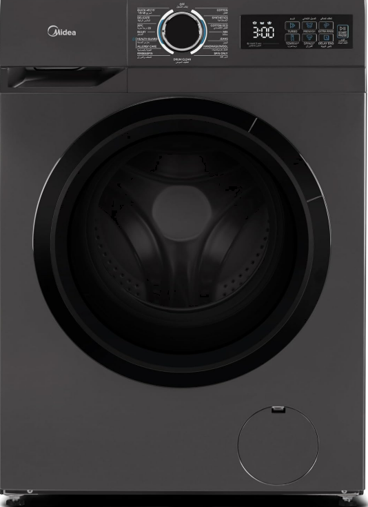 Midea 8kg Front Load Washing Machine MF110W80B/T-GCC | 1400 RPM | BLDC Inverter | Steam Sanitization | UAE