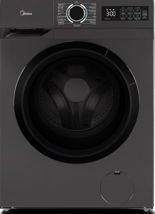 Midea 8kg Front Load Washing Machine MF110W80B/T-GCC | 1400 RPM | BLDC Inverter | Steam Sanitization | UAE