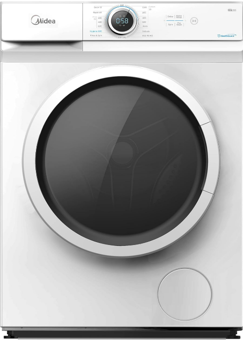 Midea 6kg Front Load Washing Machine MF100W60W-GCC | 1000 RPM | Hygiene 90°C | Quick Wash | White | UAE