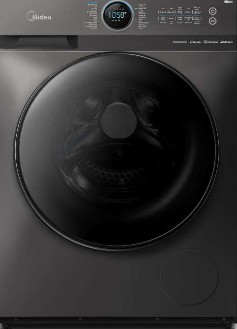 Midea 12kg Front Load Washing Machine MF200W120WBT-GCC | 1400 RPM | BLDC Inverter | WiFi | Steam Care | UAE