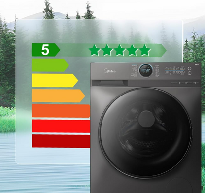 Midea 12kg Front Load Washing Machine MF200W120WBT-GCC | 1400 RPM | BLDC Inverter | WiFi | Steam Care | UAE