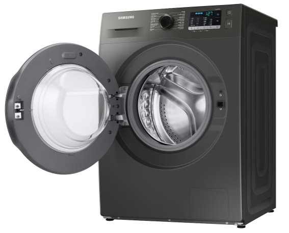Samsung Front Load Washing Machine 8KG WW80TA046AX | Silver | EcoBubble™ | Hygiene Steam | 1400 RPM | Digital Inverter