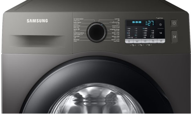 Samsung Front Load Washing Machine 8KG WW80TA046AX | Silver | EcoBubble™ | Hygiene Steam | 1400 RPM | Digital Inverter