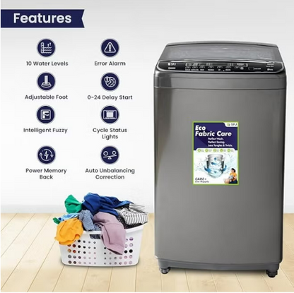 SPJ Top Load Fully Automatic Washing Machine 7KG TLGRU-7FAM | LED Display | 16 Wash Programs | Energy Efficient