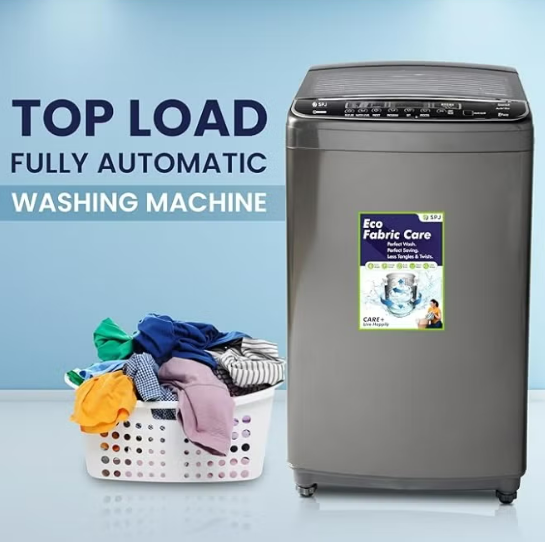 SPJ Top Load Fully Automatic Washing Machine 7KG TLGRU-7FAM | LED Display | 16 Wash Programs | Energy Efficient